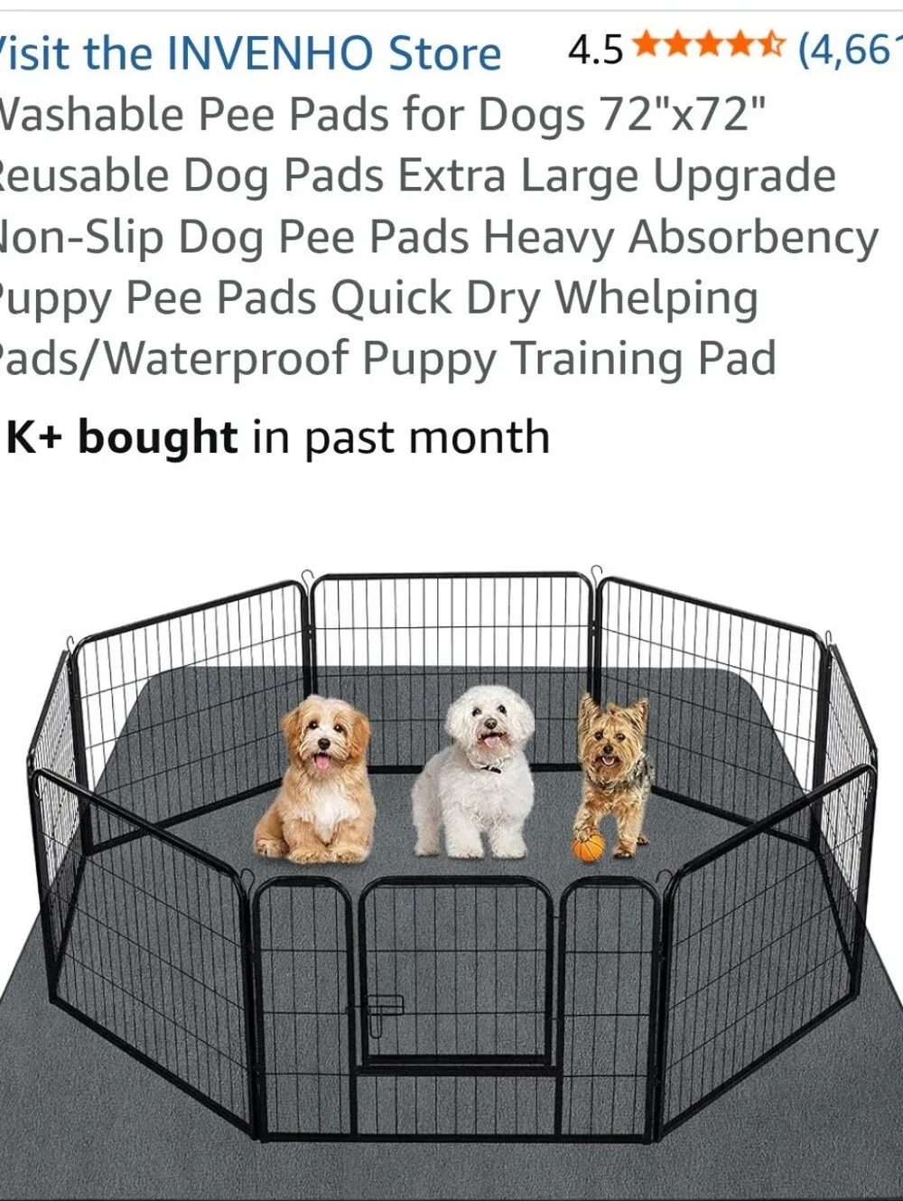Dog Pee Pad 72 x 72